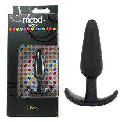 Mood Naughty Black Silicone Butt Plug by Doc Johnson S M L XL