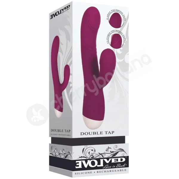 Evolved Double Tap Red Dual Tapping G-Spot & Clit Dual Orgasm Vibrator