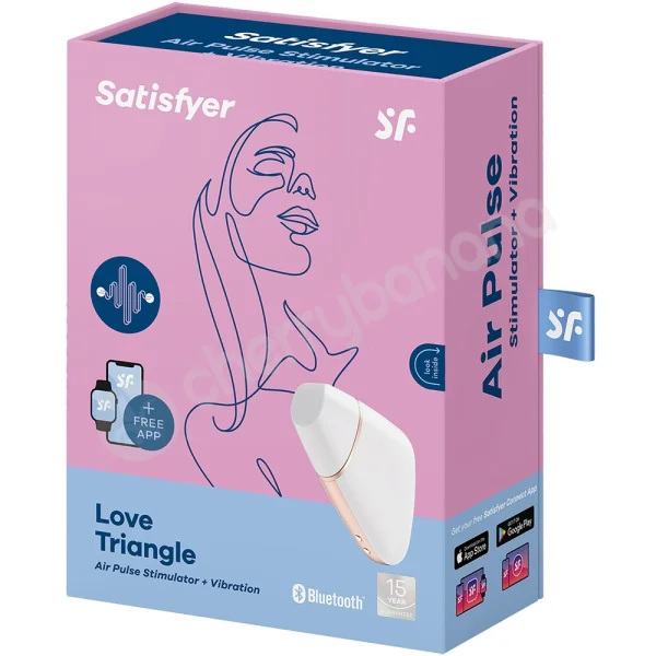 Satisfyer Love Triangle White App Controlled Vibrating Clitoral Stimulator