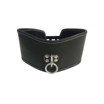 Edge Soft Leather Posture Collar Black