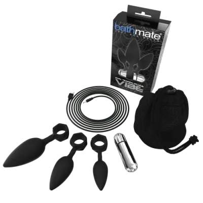 Bathmate Anal Training Plugs Vibe Black