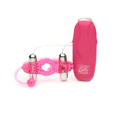 Triple Blaster Pleasure Ring with Dual Bullets