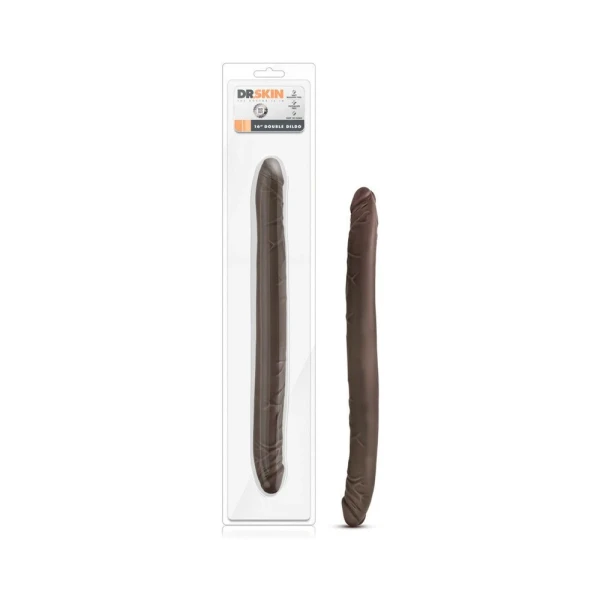 Dr Skin 16 inches Double Dildo Chocolate Brown — image 10 of 10