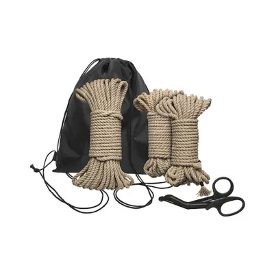 Kink Bind And Tie 5 Piece Initiation Hemp Rope Kit Brown