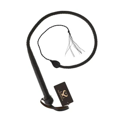 Bound X Weighted Handle Saddle Leather Whip