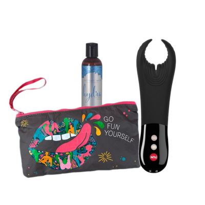 Fun Factory Manta Penis Vibrator Toy Bag Free Lube Bundle