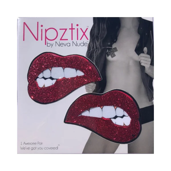 Neva Nude Pasty Bite Me Lips Glitter Red — image 4 of 7