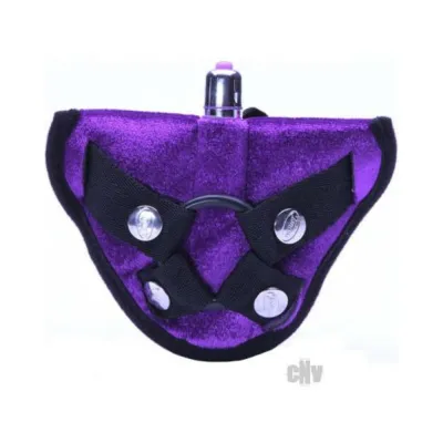 Tantus Velvet Vibrating Harness Purple