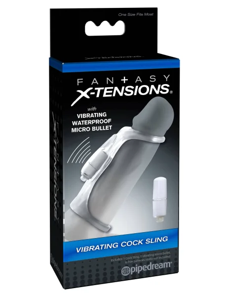 Fantasy X-Tensions Vibrating Cock Sling Clear