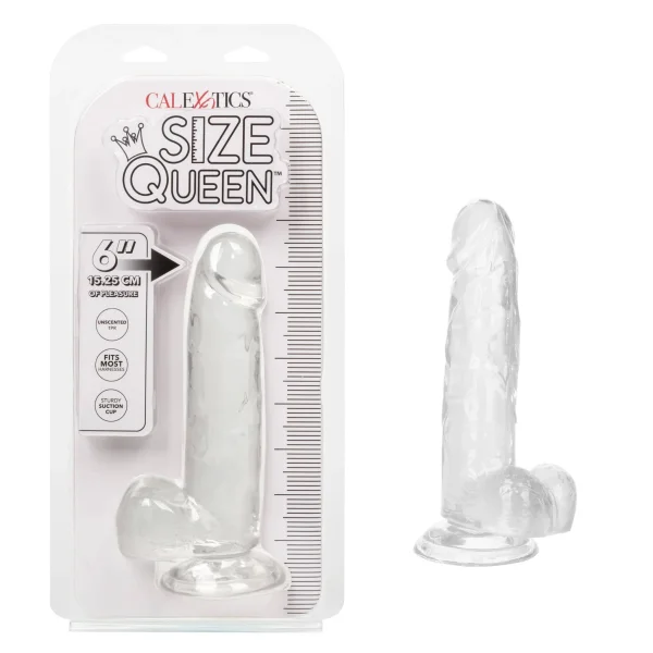 Size Queen 6 inch-15.25 Cm - Clear