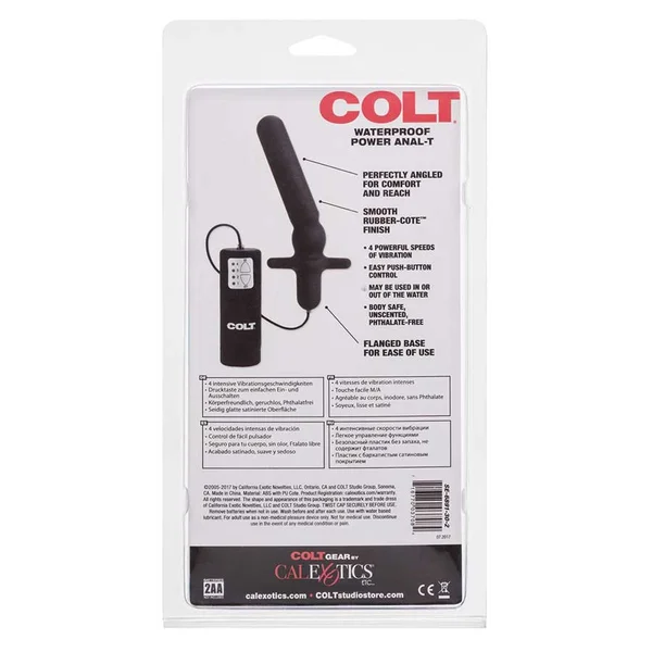 Waterproof Anal T Vibrating Probe with Controller by Colt — image 6 of 6