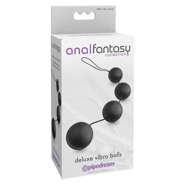 Anal Fantasy Collection Deluxe Vibro Black Anal Balls by Pipedream — image 3 of 3
