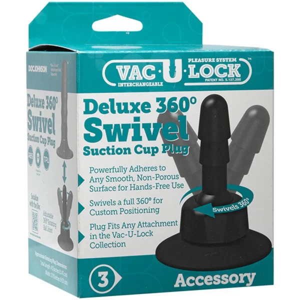 Vac-U-Lock™ Deluxe 360° Swivel Suction Cup Plug