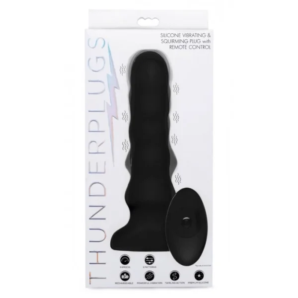 Rippled Swirling Anal Plug With Wireless Remote