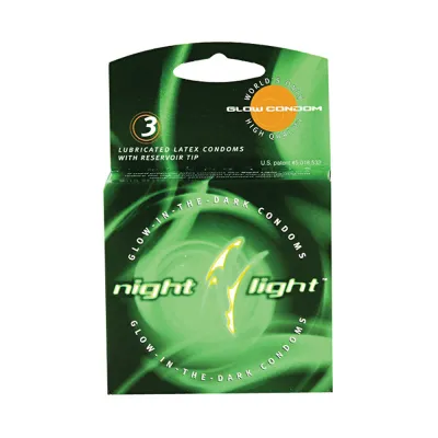 Night Light Condom 3pk Open Stock
