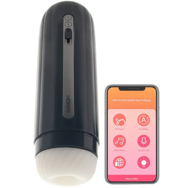 SVAKOM HANNES NEO Powerful Throbbing App Enabled Interactive Penis Masturbator