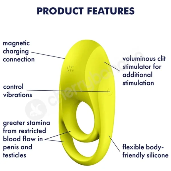 Satisfyer Spectacular Duo Green Silicone Stamina Duo Cock & Ball Vibrating Ring