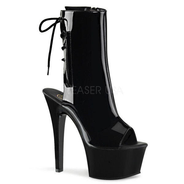 6 inches Heel, 2 1/4 inches PF Open Toe/ Heel Ankle Boot, Side Zip — image 5 of 8