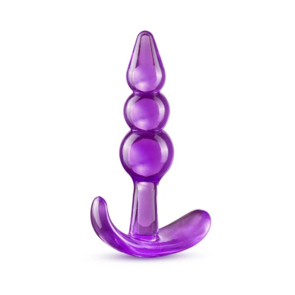B Yours  Triple Bead Anal Plug Purple
