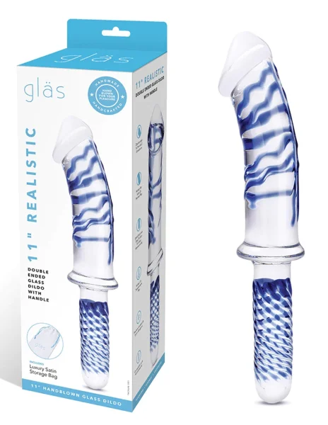 Glas 11" Double Ended Dildo with Handle