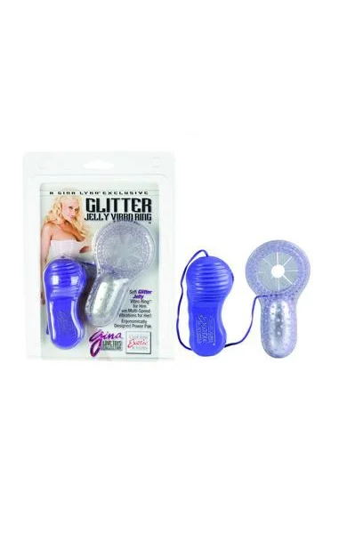 Gina Lynn Exclusive Glitter Jelly Vibro Ring Purple