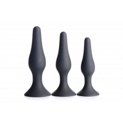 3 Piece Silicone Anal Plug Set