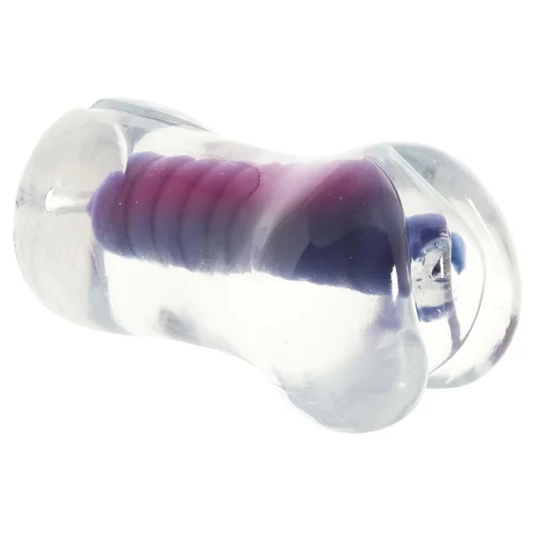 Adam & Eve Intensity Power Stroker - Clear/Blue