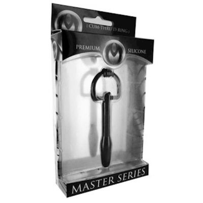 The Hallows Silicone Cum thru D ring Penis Plug Black