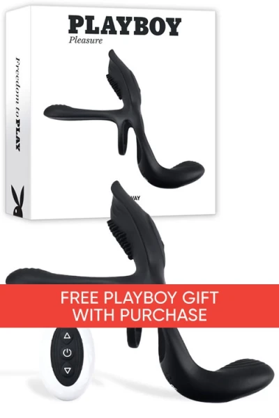 Playboy The Three Way Remote Controlled 6.5" Couples Ring