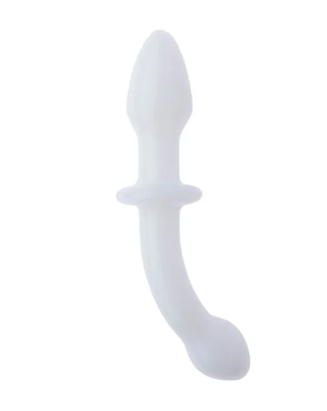 Lucent Pearl Double Ended Glass Massager - White - 4.5 Inch