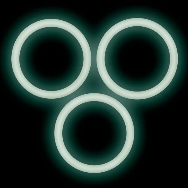 Performance VS3 Pure Premium Large Silicone Cock Rings By Blush Novelties - Glow-In-The-Dark White