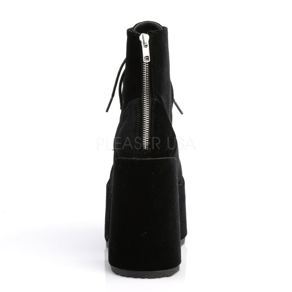 5 inches Chunky Heel, 3 inches P/F Lace-Up Ankle Boot, Metal Back Zip — image 12 of 20