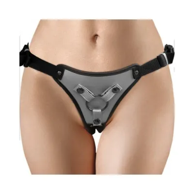 Strap on Dildos Harnesses Ouch Metallic Strap on Harness Gunmetal