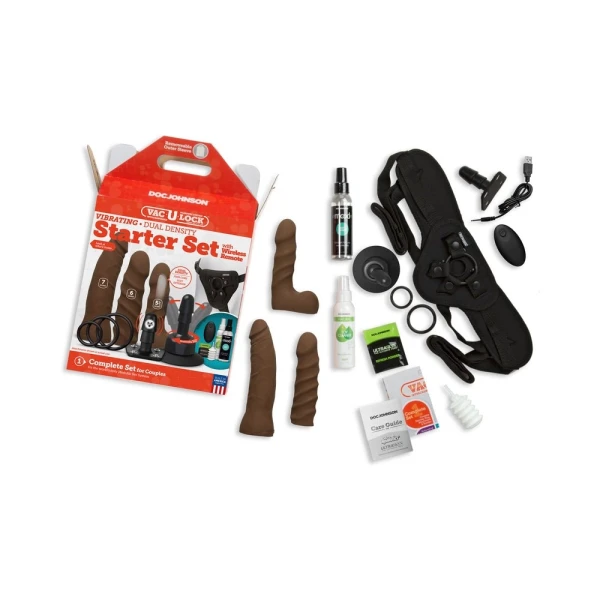 Vac-U-lock Vibrating Dual Density Starter Set with Wireless Remote