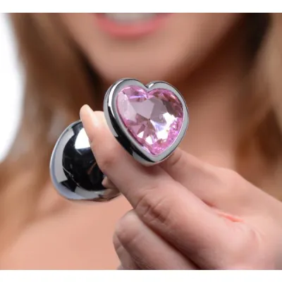 Booty Sparks Pink Heart Gem Anal Plug Set