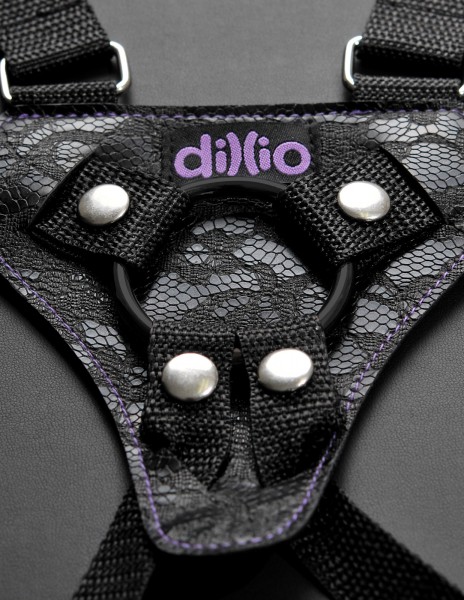 6'' Strap-On Purple Harness Set