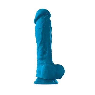 Coloursoft 8 Soft Dildo Blue Blue 8 Inch