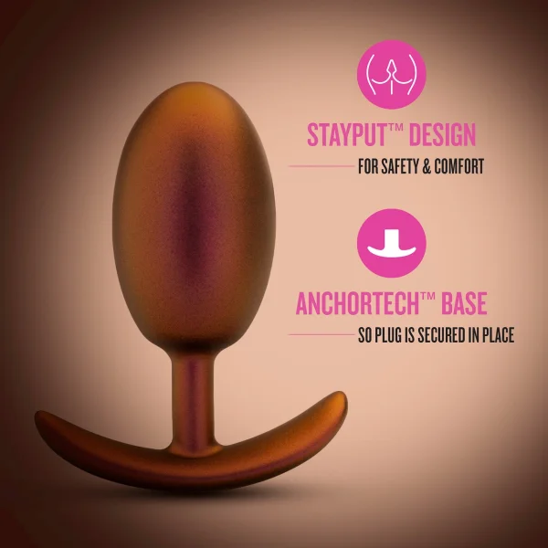 Anal Adventures Matrix Neutron Silicone Butt Plug By Blush - Cosmic Copper