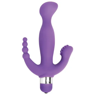 Vogue Amethyst Silicone Triple Stimulation Tool 8