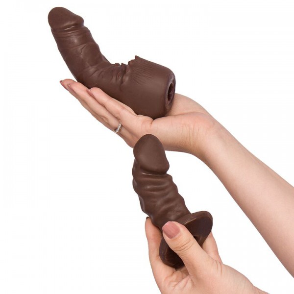 Love Stick Dark Tone Double Strap-On – 6 Inch — image 5 of 5