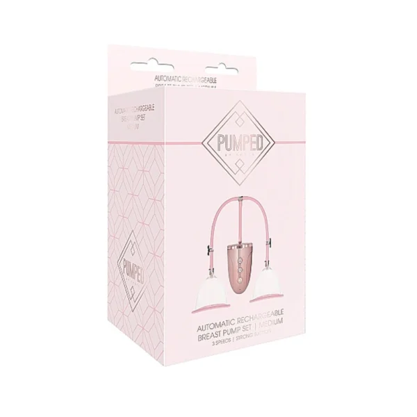Automatic Rechargeable Breast Pump Set - Medium - Pink