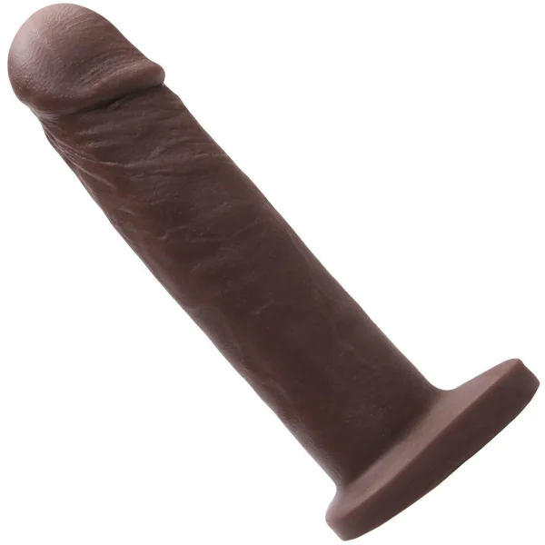 Alan Dual Density O2 Vibrating Silicone Dildo By Tantus - Chocolate
