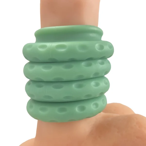 Ohnut WIDER Intimate Wearable Penetration Buffer, Set Of Three Body Safe Rings - Aloe