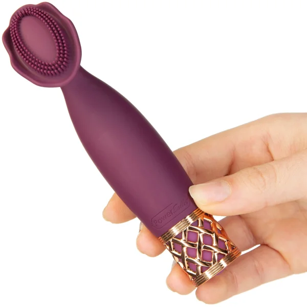 Pillow Talk Secrets Passion Rechargeable Silicone Clitoral Massager - Wine & Rose Gold