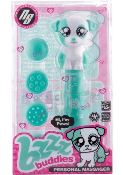 Bzzz Buddies Paws Personal Massager Waterproof Teal