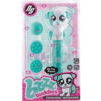 Bzzz Buddies Paws Personal Massager Waterproof Teal