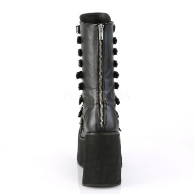 4 1 2 inches PF Strappy Mid Calf Boot Metal Back Zip