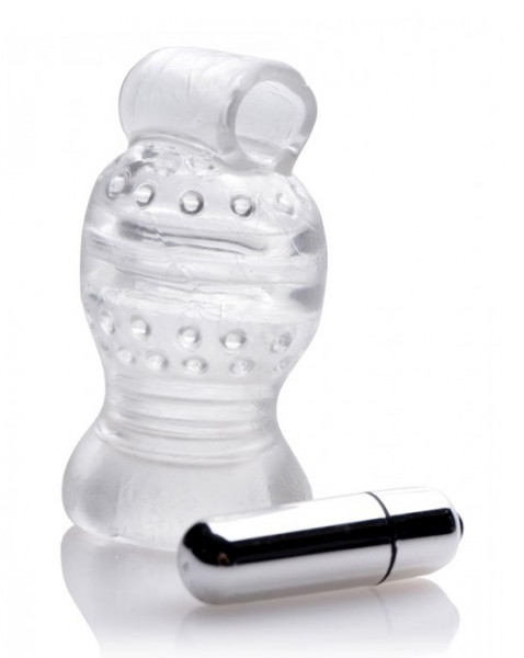 Clear Vibrating Penis Head Teaser - Clear