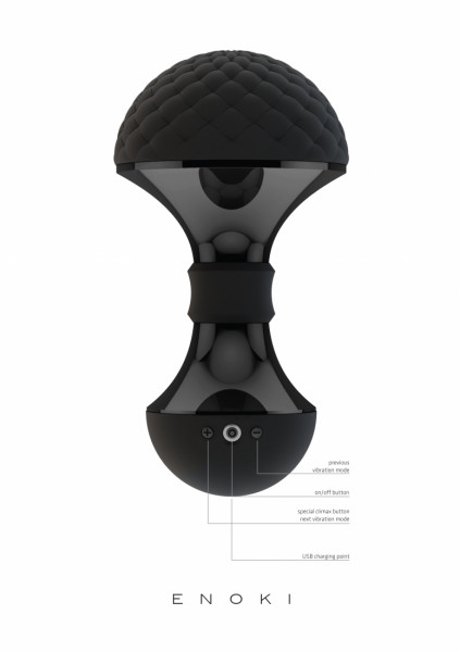 Enoki - Bendable Massager - Black - Clit Massage