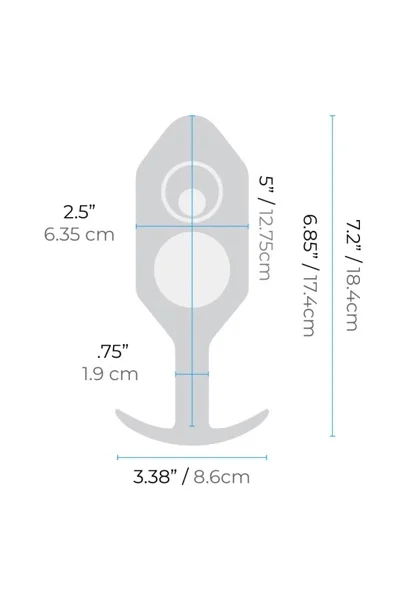 b-Vibe Snug Plug 7 XXXXL Silicone Weighted Butt Plug - Black